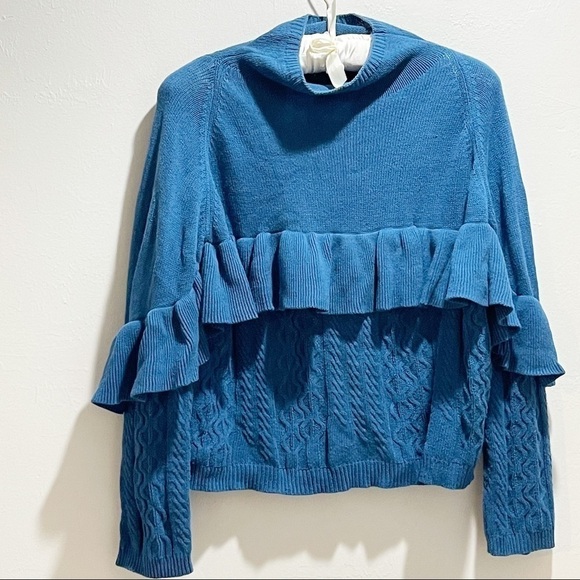 PROJECT NAADAM Ruffled Cable Knit Sweater - Picture 2 of 10